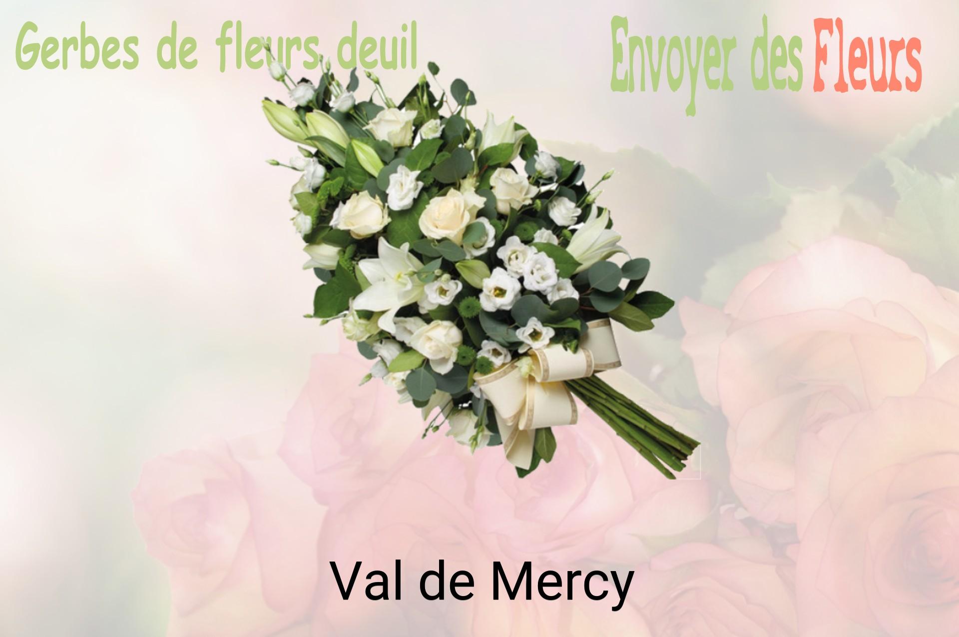 Gerbe de fleurs de deuil livrée à Val-de-Mercy